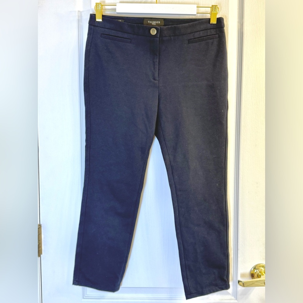 Talbots Dalton Slim Navy Work Pants Petite 6P